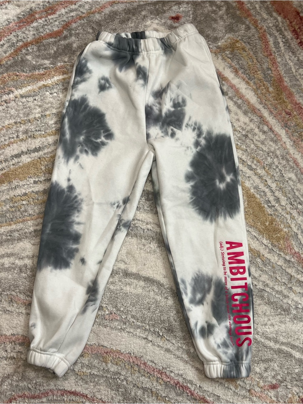 Ambitchous Women's Gray Tie-Dye Jogger Pants - Ambitchous